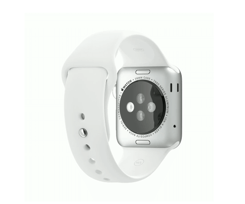 38/42mm Apple シルバーアルミニウムケースとホワイトスポーツバンド